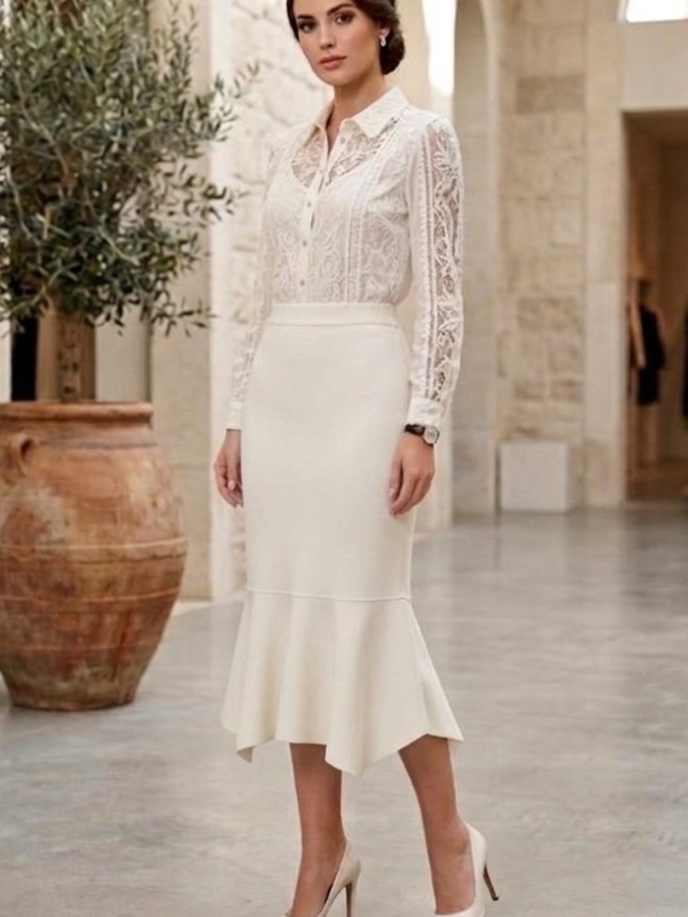 Brian Bailey Luxury Knit Mermaid Trumpet Midi Skirt - XXL (Rare)